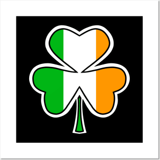 IRISH Flag Lucky Shamrock Clover - St Patricks Day Art Posters and Art